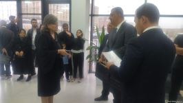 Füzuli şəhərinə köçürülən ailələrə mənzillərin açarları təqdim olunub (FOTO)