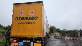 Ağdam-Xankəndi yolu AÇILDI - Humanitar yük Qarabağ ermənilərinə yola salındı (FOTO/VİDEO)