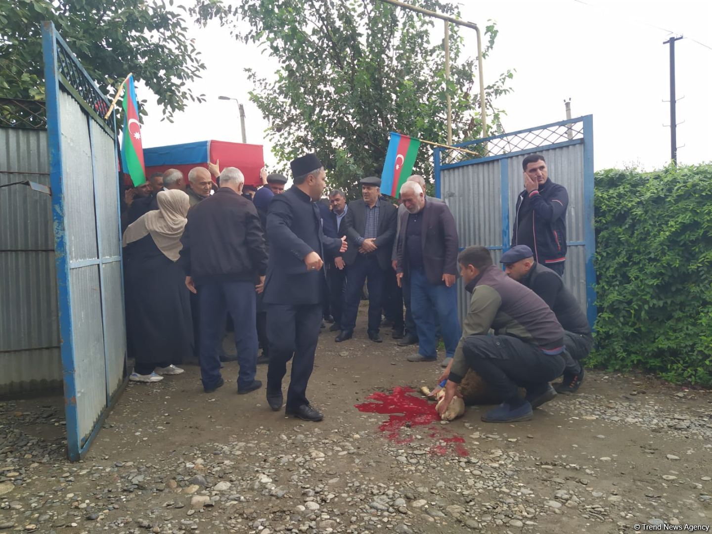 30 ildən sonra nəşi gətirildi - Önündə qurban kəsdilər (FOTO)