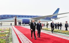 Prezident İlham Əliyev Tacikistana səfərə gəlib (FOTO/VİDEO)