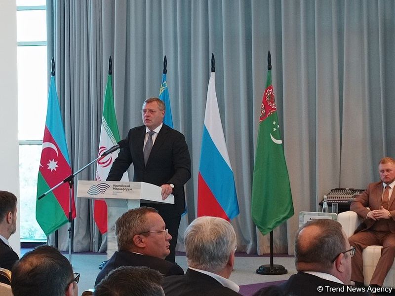Həştərxanda Xəzər Media Forumunun nümayəndə heyətləri rəhbərlərinin görüşü keçirilib (FOTO)