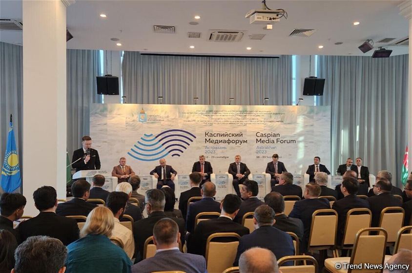 Həştərxanda Xəzər Media Forumunun nümayəndə heyətləri rəhbərlərinin görüşü keçirilib (FOTO)