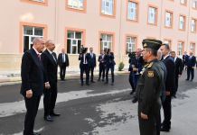 Azərbaycan və Türkiyə prezidentləri Naxçıvan Bərpa-istehsalat hərbi kompleksinin açılışında iştirak ediblər (YENİLƏNİB) (FOTO)