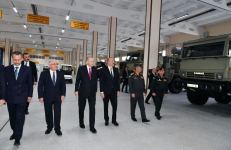 Azərbaycan və Türkiyə prezidentləri Naxçıvan Bərpa-istehsalat hərbi kompleksinin açılışında iştirak ediblər (YENİLƏNİB) (FOTO)