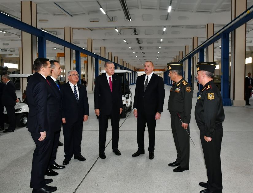Azərbaycan və Türkiyə prezidentləri Naxçıvan Bərpa-istehsalat hərbi kompleksinin açılışında iştirak ediblər (YENİLƏNİB) (FOTO)