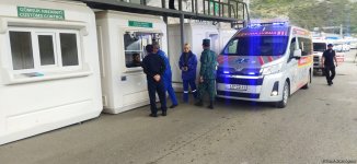 Gorusdan Xankəndi istiqamətinə BQXK-nin müşayiəti ilə təcili yardım avtomobilləri keçib (FOTO)