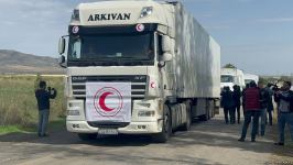 Humanitar yardım Xankəndiyə yola düşüb (FOTO/VİDEO)