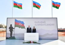 Prezident İlham Əliyev və birinci xanım Mehriban Əliyeva Bakıda inşası davam etdirilən Zəfər parkında olublar (FOTO/VİDEO) (YENİLƏNİB)