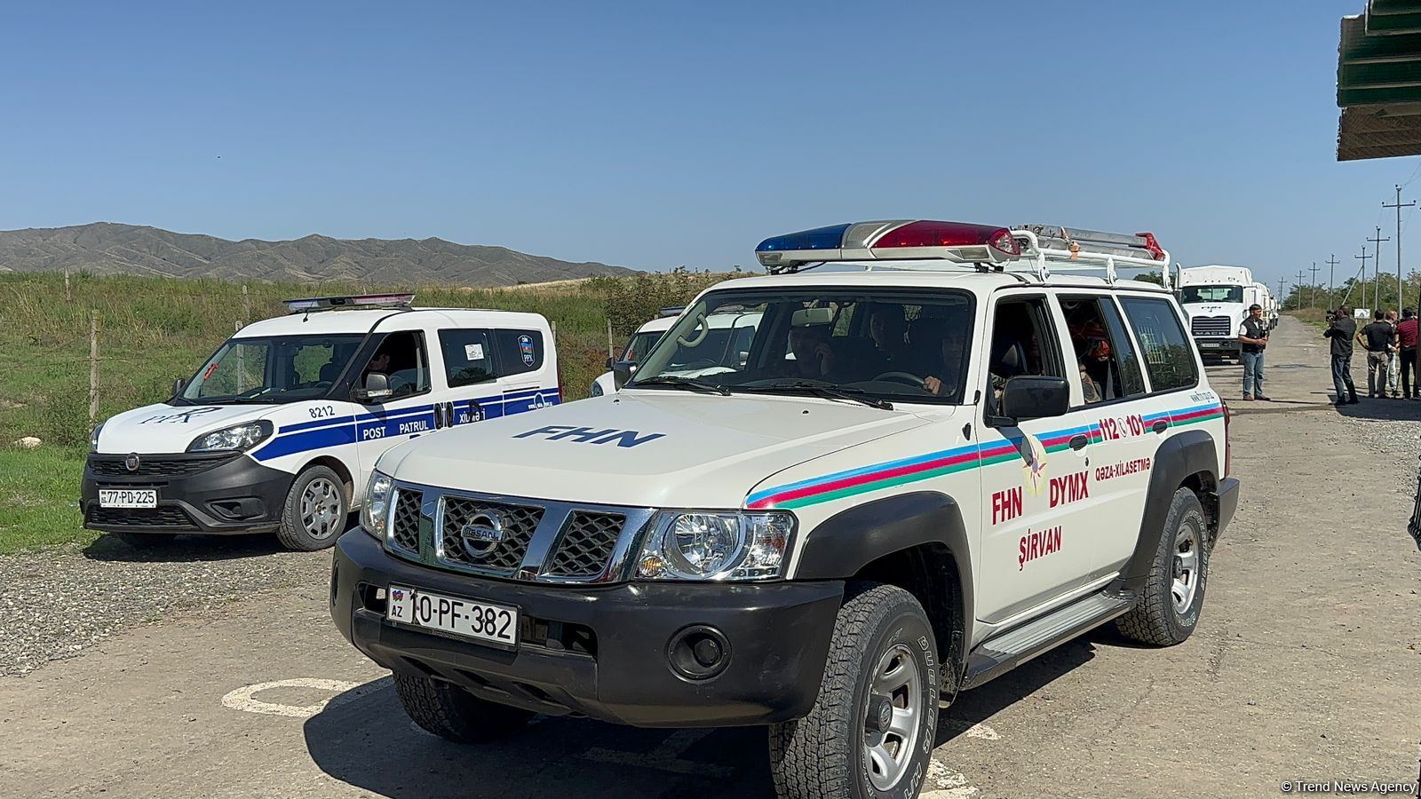 FHN-in 10 ədəd xüsusi təyinatlı nəqliyyat vasitəsi Xankəndiyə yola düşdü (FOTO/VİDEO)