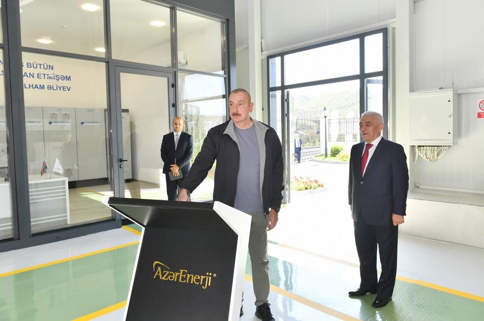 Prezident İlham Əliyev “AzərEnerji” ASC-nin “Cahangirbəyli” Su Elektrik Stansiyasının açılışında iştirak edib (FOTO/VİDEO) (YENİLƏNİB)