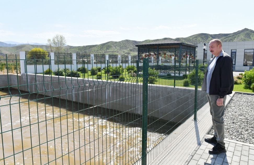 Prezident İlham Əliyev “AzərEnerji” ASC-nin “Cahangirbəyli” Su Elektrik Stansiyasının açılışında iştirak edib (FOTO/VİDEO) (YENİLƏNİB)