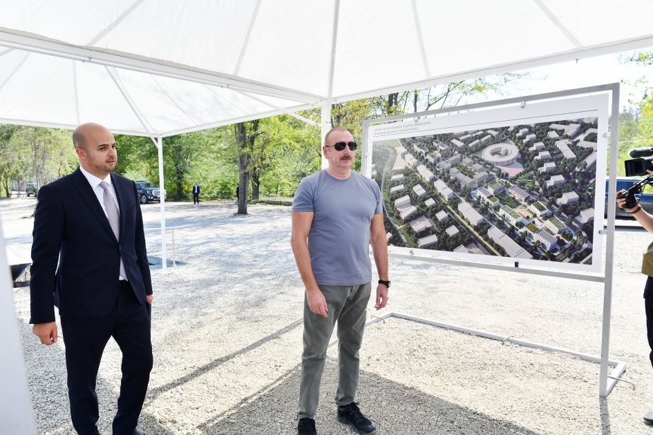 Prezident İlham Əliyev Zəngilan şəhərində 4-cü yaşayış kompleksinin təməlqoyma mərasimində iştirak edib (FOTO/VİDEO) (YENİLƏNİB)