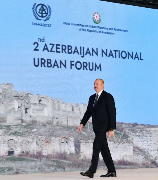 Prezident İlham Əliyev Zəngilanda 2-ci Azərbaycan Milli Şəhərsalma Forumunda çıxış edib (FOTO) (YENİLƏNİB)