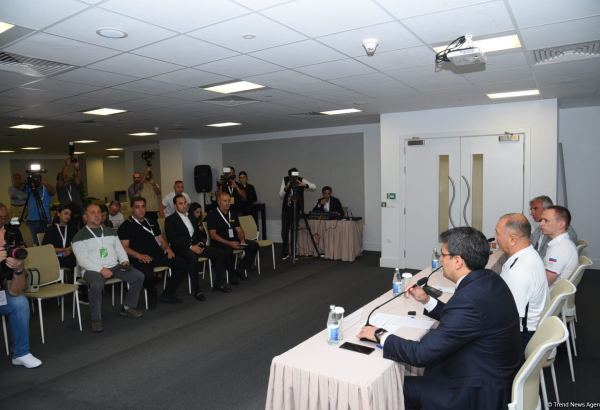 Kəmər güləşi üzrə 3-cü Avropa çempionatına həsr olunmuş mətbuat konfransı keçirilib (FOTO)