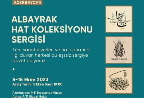 Bakıda “Xətt Sənəti” xəttatlıq sərgisi keçiriləcək