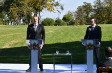 Prezident İlham Əliyev və Gürcüstanın Baş naziri mətbuata bəyanatlarla çıxış ediblər (FOTO/VİDEO) (YENİLƏNİB)