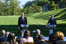 Prezident İlham Əliyev və Gürcüstanın Baş naziri mətbuata bəyanatlarla çıxış ediblər (FOTO/VİDEO) (YENİLƏNİB)
