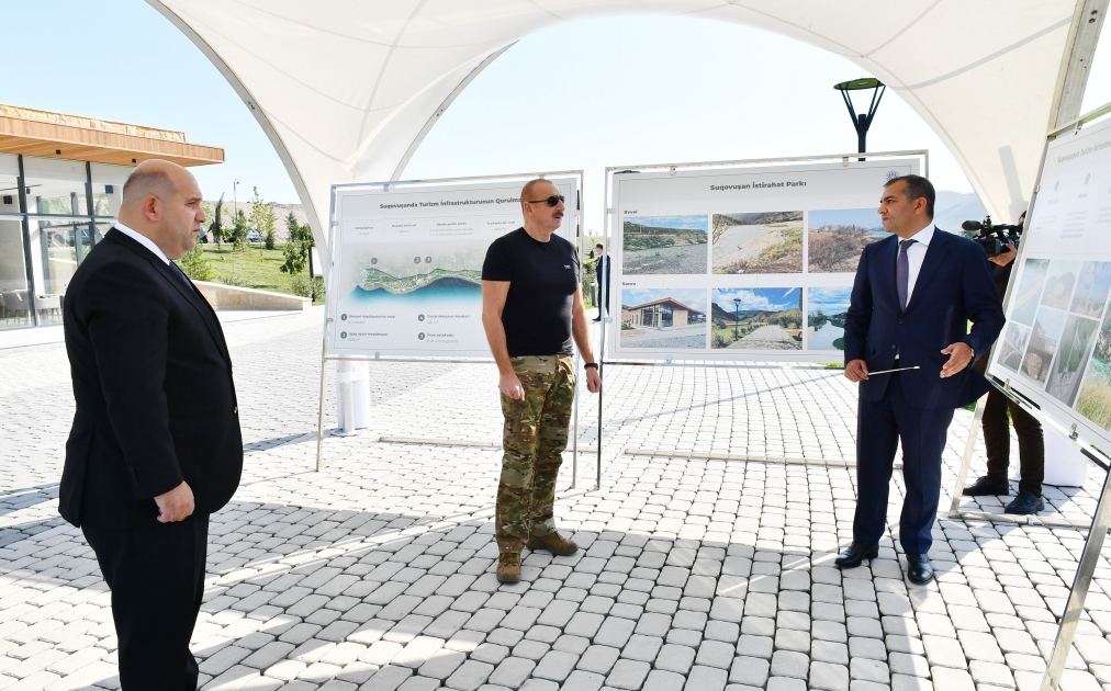 Prezident İlham Əliyev Suqovuşan qəsəbəsində istirahət parkının açılışında iştirak edib (FOTO/VİDEO) (YENİLƏNİB)