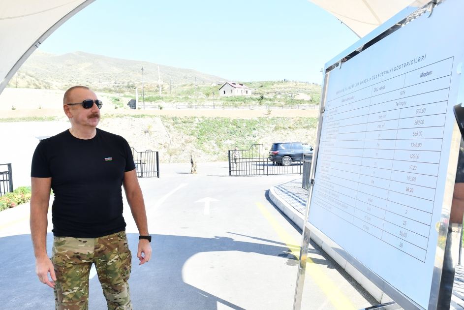 Prezident İlham Əliyev Tərtər rayonunda Suqovuşan su anbarının təmir-bərpadan sonra istifadəyə verilməsi mərasimində iştirak edib (FOTO/VİDEO) (YENİLƏNİB)