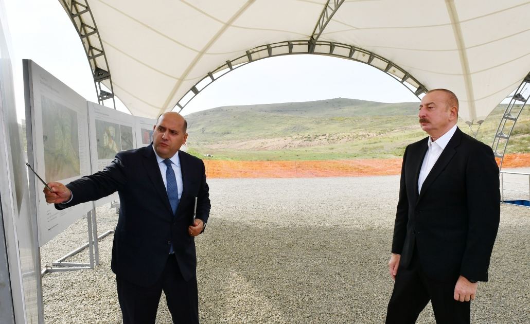 Prezident İlham Əliyev Füzuli rayonunun Qoçəhmədli kəndinin təməlini qoyub (FOTO) (YENİLƏNİB)