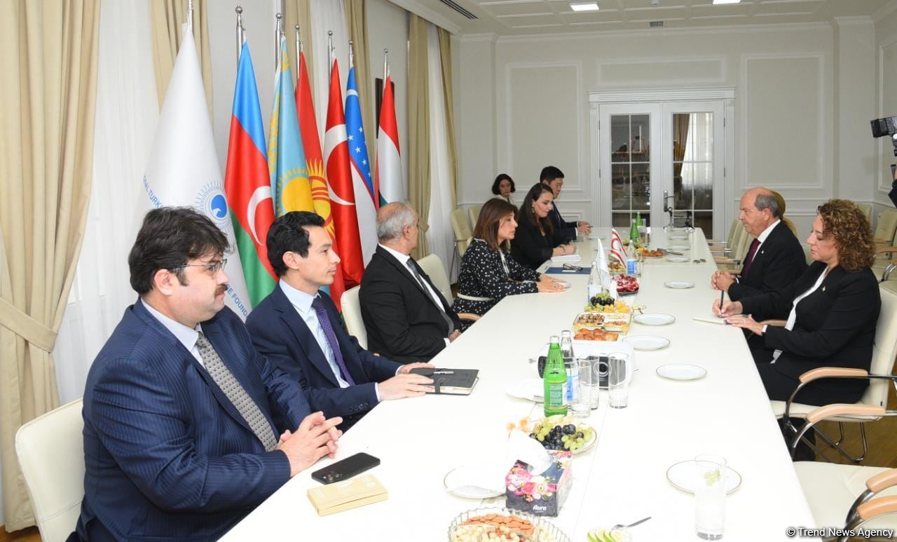 Ersin Tatar Beynəlxalq Türk Mədəniyyəti və İrsi Fondunu ziyarət edib (FOTO)