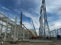 Mingəçevirdə inşa edilən yeni elektrik stansiyasında görülən işlər açıqlanıb (FOTO)