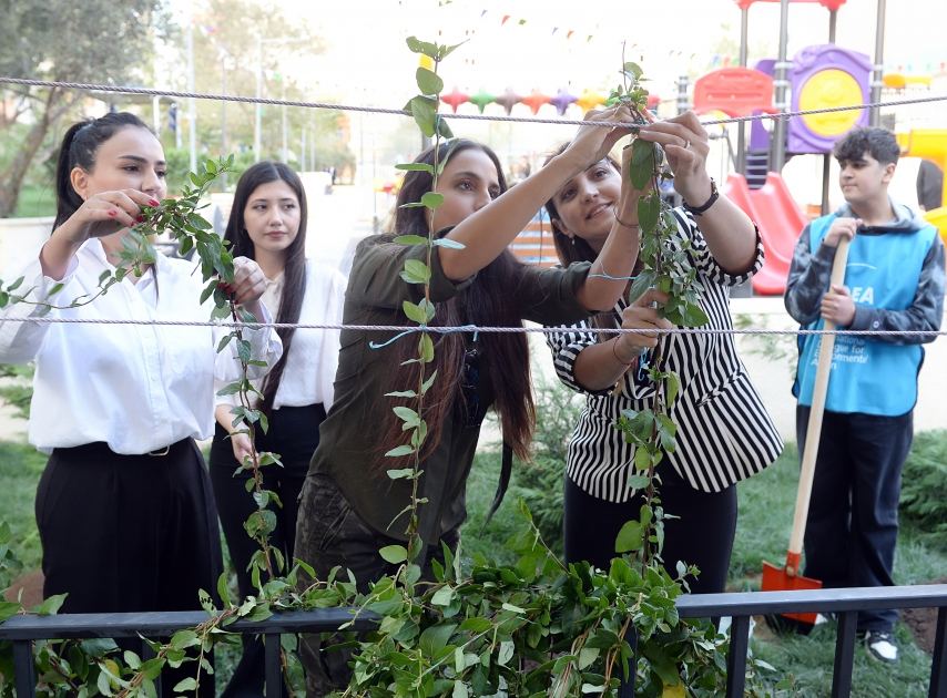 Leyla Əliyevanın iştirakı ilə növbəti “Bizim həyət”in açılışı olub (FOTO)