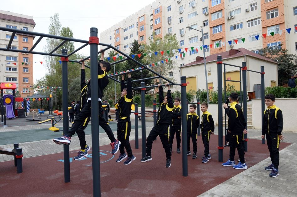 Leyla Əliyevanın iştirakı ilə növbəti “Bizim həyət”in açılışı olub (FOTO)