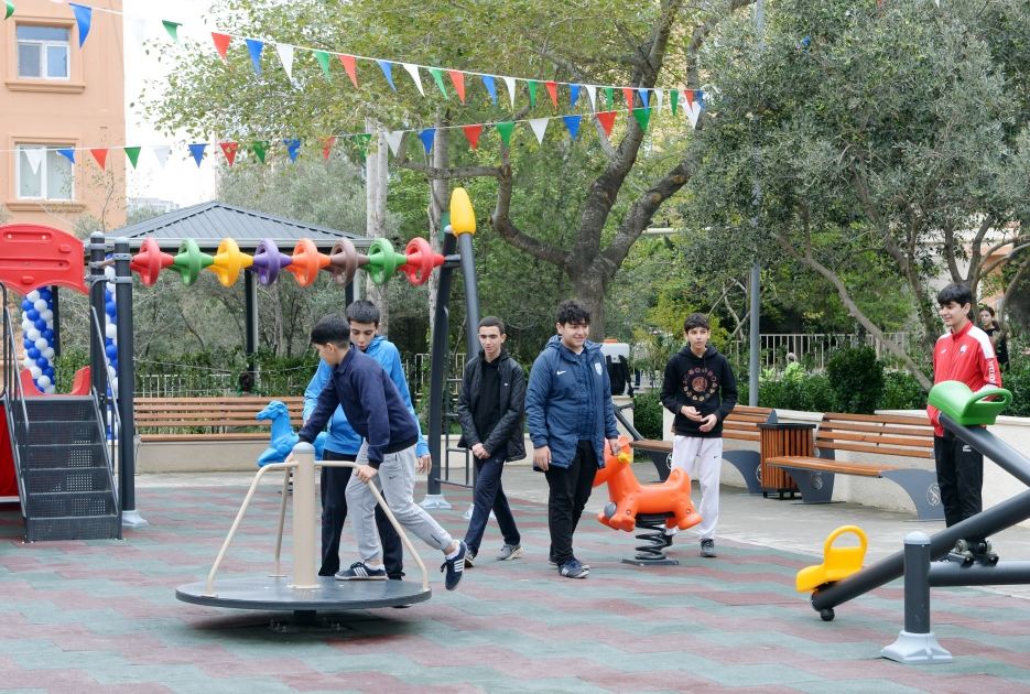 Leyla Əliyevanın iştirakı ilə növbəti “Bizim həyət”in açılışı olub (FOTO)