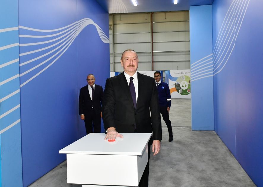 Prezident İlham Əliyev Sumqayıt Kimya Sənaye Parkında yeni müəssisələrin açılış və təməlqoyma mərasimlərində iştirak edib (FOTO/VİDEO) (YENİLƏNİB)