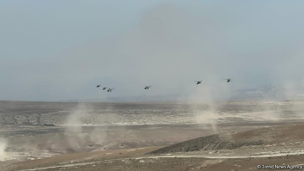 Müdafiə nazirləri Azərbaycandakı birgə taktiki təlimi izləyir (FOTO)