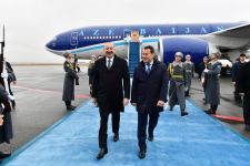Prezident İlham Əliyev Qazaxıstana səfərə gəlib (FOTO/VİDEO)