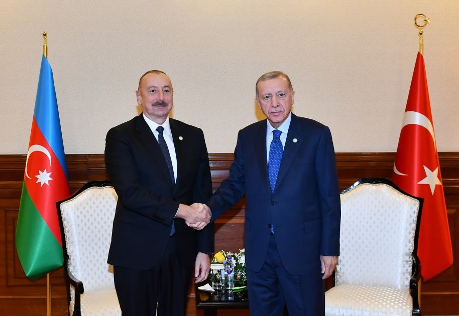 Astanada Prezident İlham Əliyevin Ərdoğan ilə görüşü olub (FOTO/VİDEO) (YENİLƏNİB)