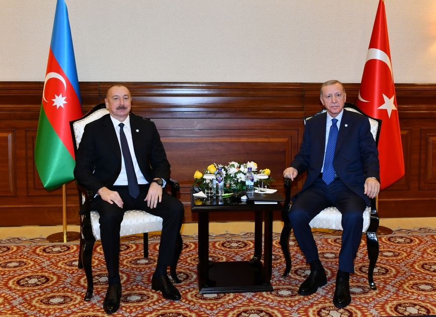 Astanada Prezident İlham Əliyevin Ərdoğan ilə görüşü olub (FOTO/VİDEO) (YENİLƏNİB)
