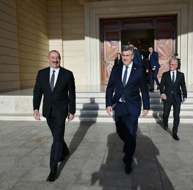 Prezident İlham Əliyevin Xorvatiyanın Baş naziri Andrey Plenkoviç ilə görüşü olub (YENİLƏNİB) (FOTO)