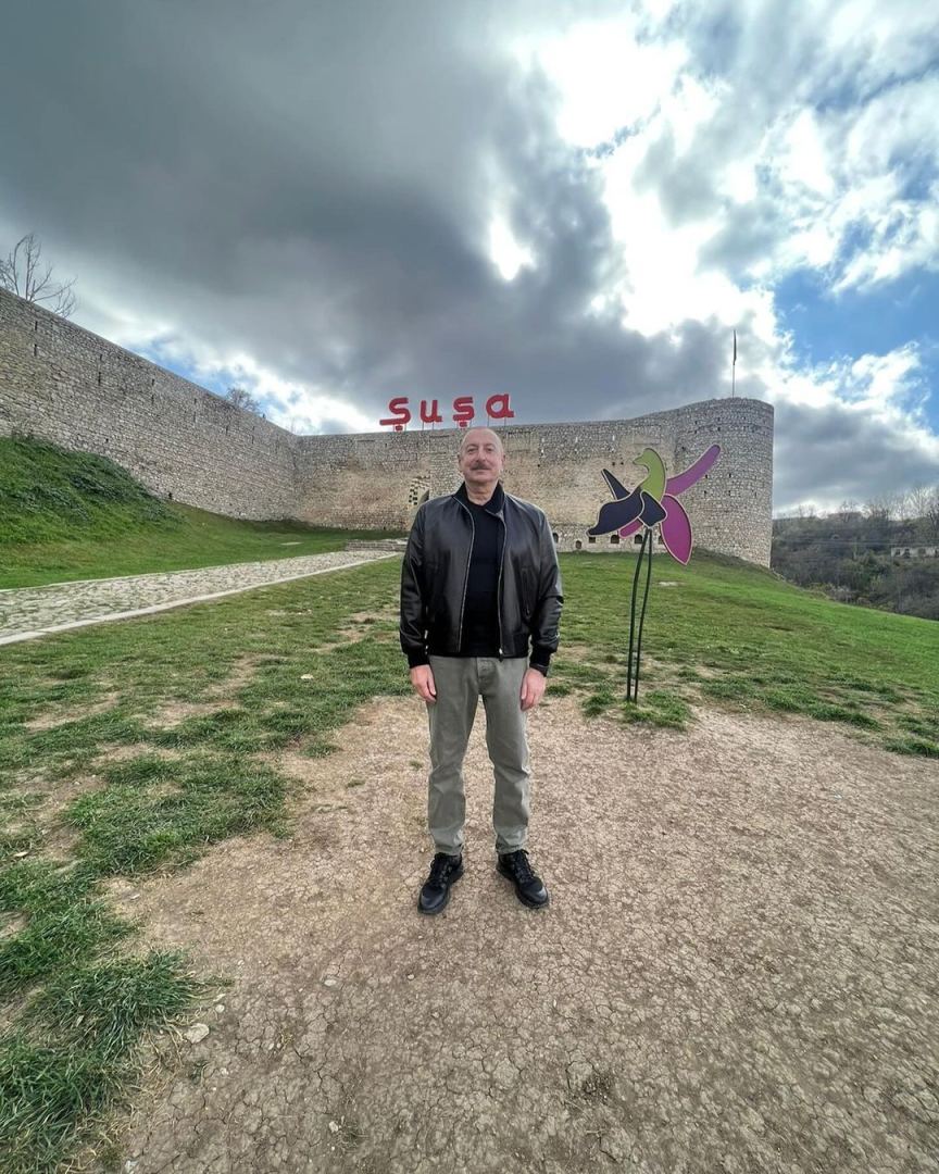 Birinci xanım Mehriban Əliyeva Şuşaya səfərdən görüntülər paylaşıb (FOTO)