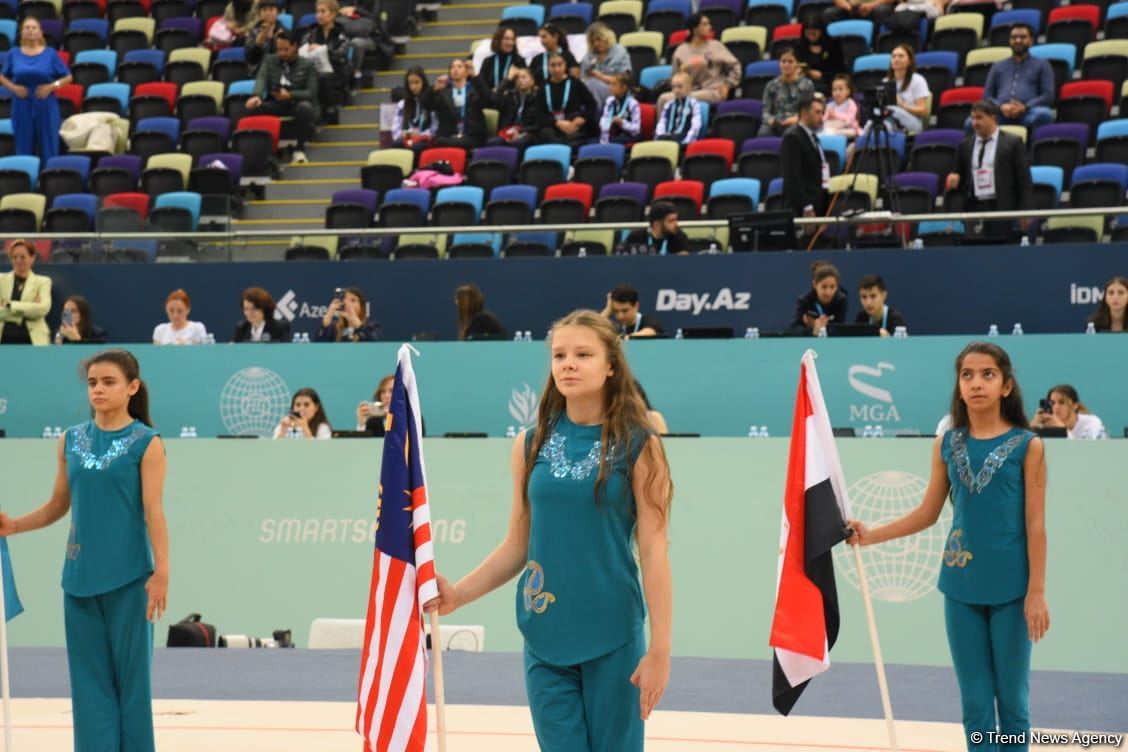 Bakıda bədii gimnastika üzrə 2-ci "Ocaq" Beynəlxalq Kubokunun təntənəli açılışı olub (FOTO)