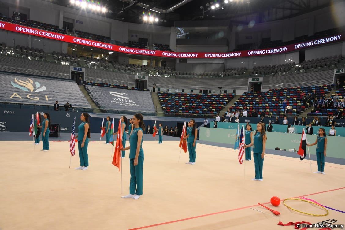 Bakıda bədii gimnastika üzrə 2-ci "Ocaq" Beynəlxalq Kubokunun təntənəli açılışı olub (FOTO)