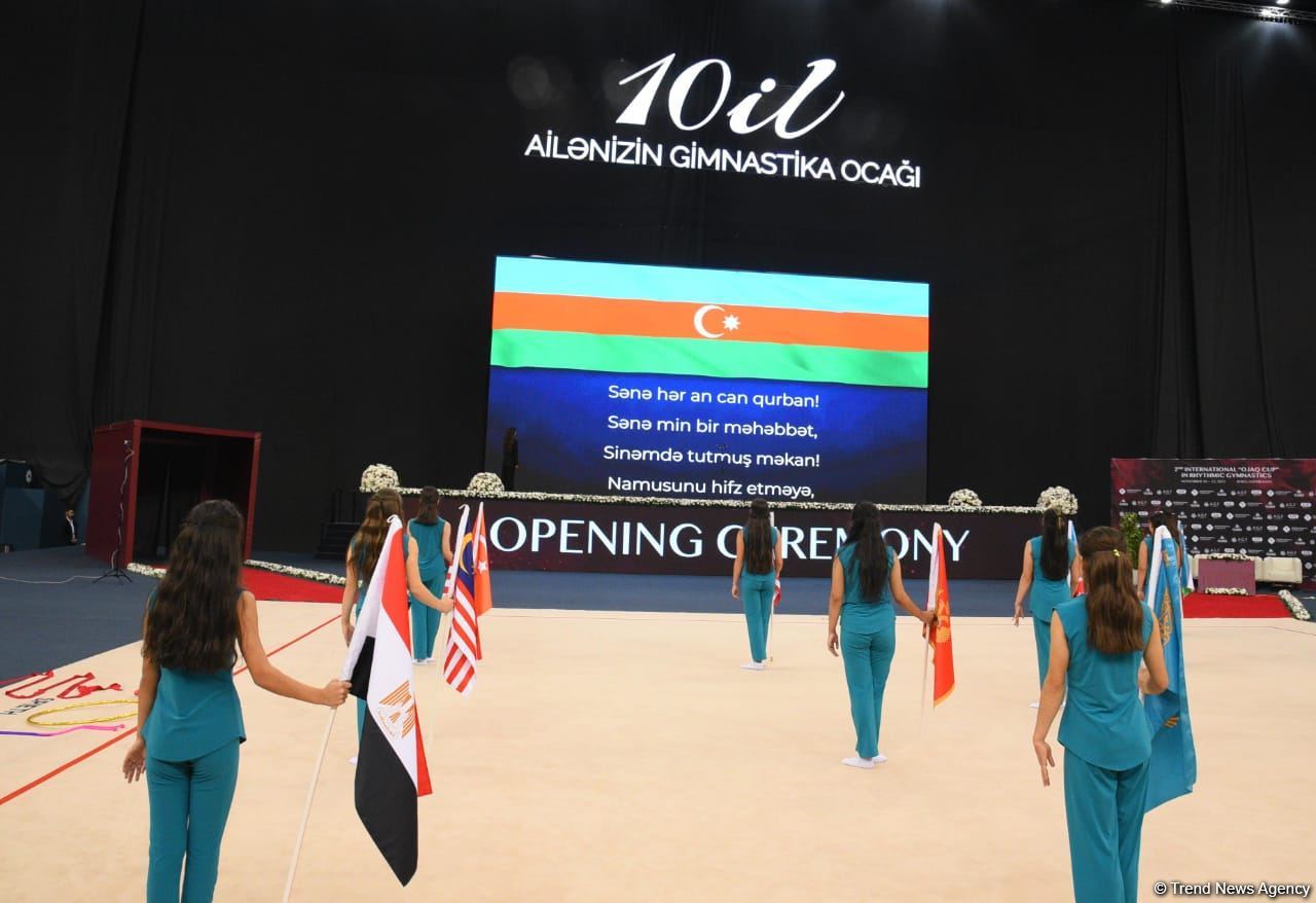 Bakıda bədii gimnastika üzrə 2-ci "Ocaq" Beynəlxalq Kubokunun təntənəli açılışı olub (FOTO)