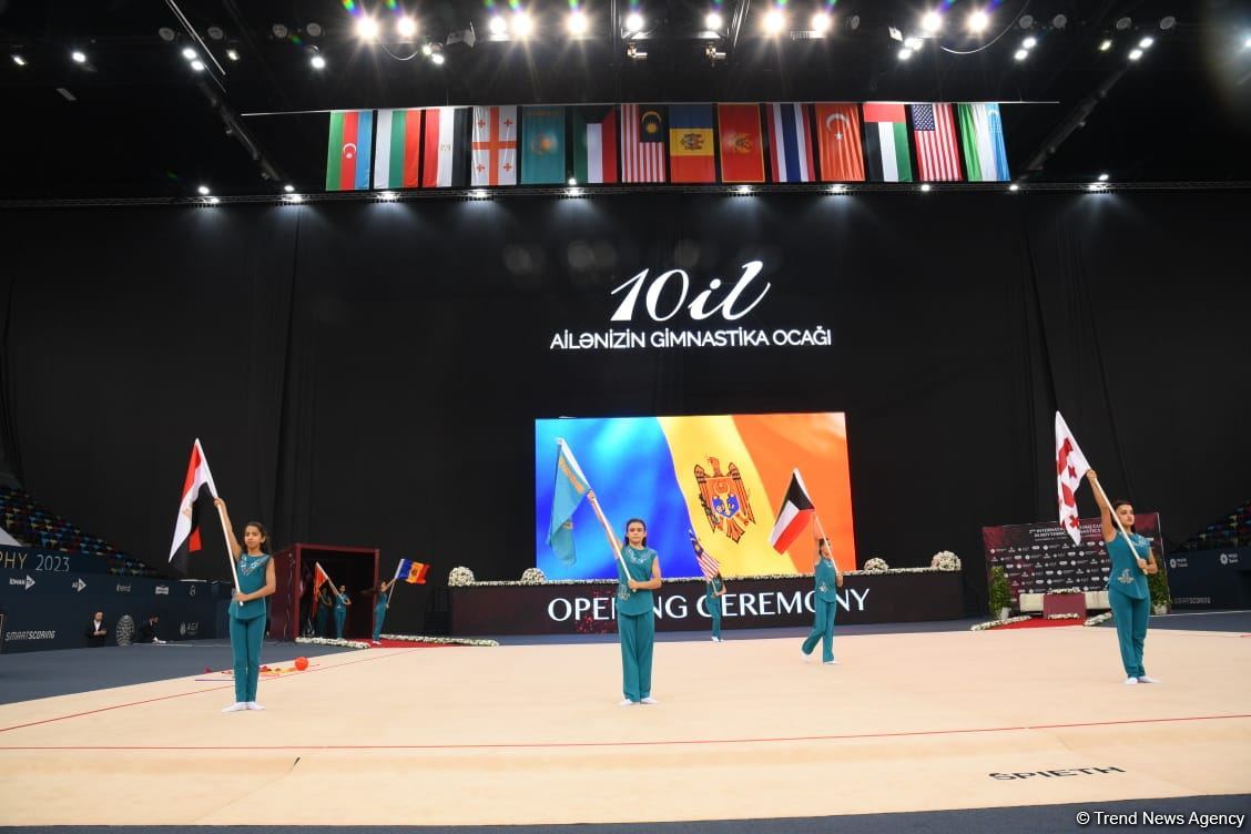 Bakıda bədii gimnastika üzrə 2-ci "Ocaq" Beynəlxalq Kubokunun təntənəli açılışı olub (FOTO)