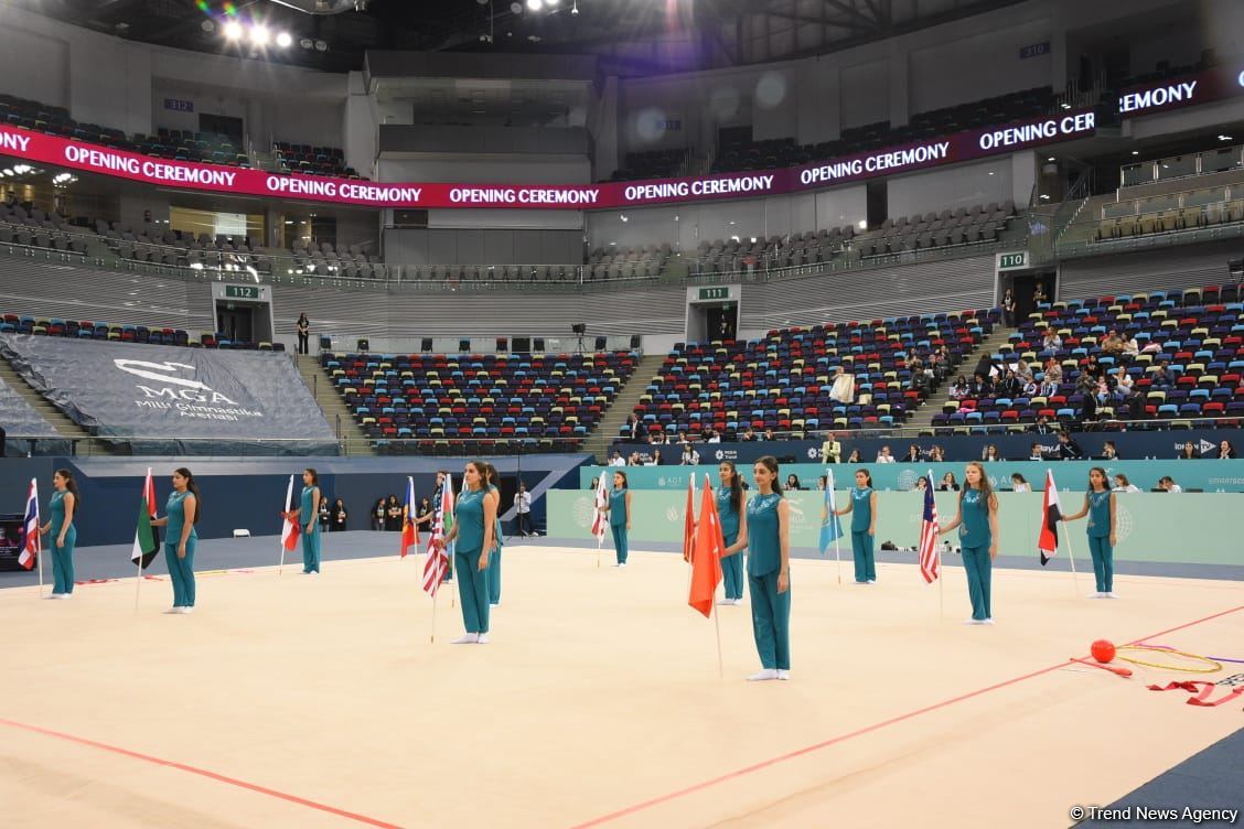 Bakıda bədii gimnastika üzrə 2-ci "Ocaq" Beynəlxalq Kubokunun təntənəli açılışı olub (FOTO)