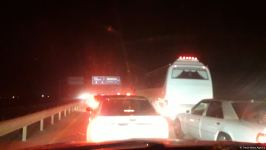 Bakı-Ələt yolunda ağır qəza: kilometrlərlə uzanan tıxac yarandı (FOTO)
