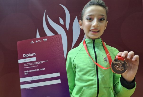 Bədii gimnastika üzrə "Ocaq Sport" klubunun açıq çempionatının qaliblərinin təəssüratları (FOTO)