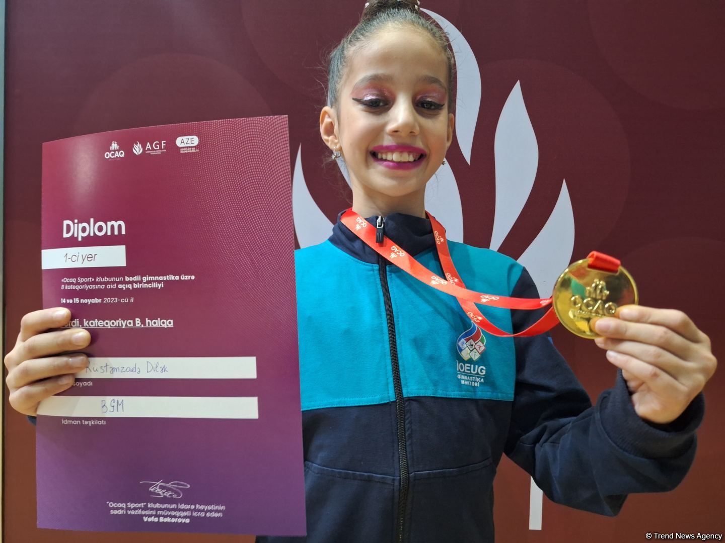 Bədii gimnastika üzrə "Ocaq Sport" klubunun açıq çempionatının qaliblərinin təəssüratları (FOTO)