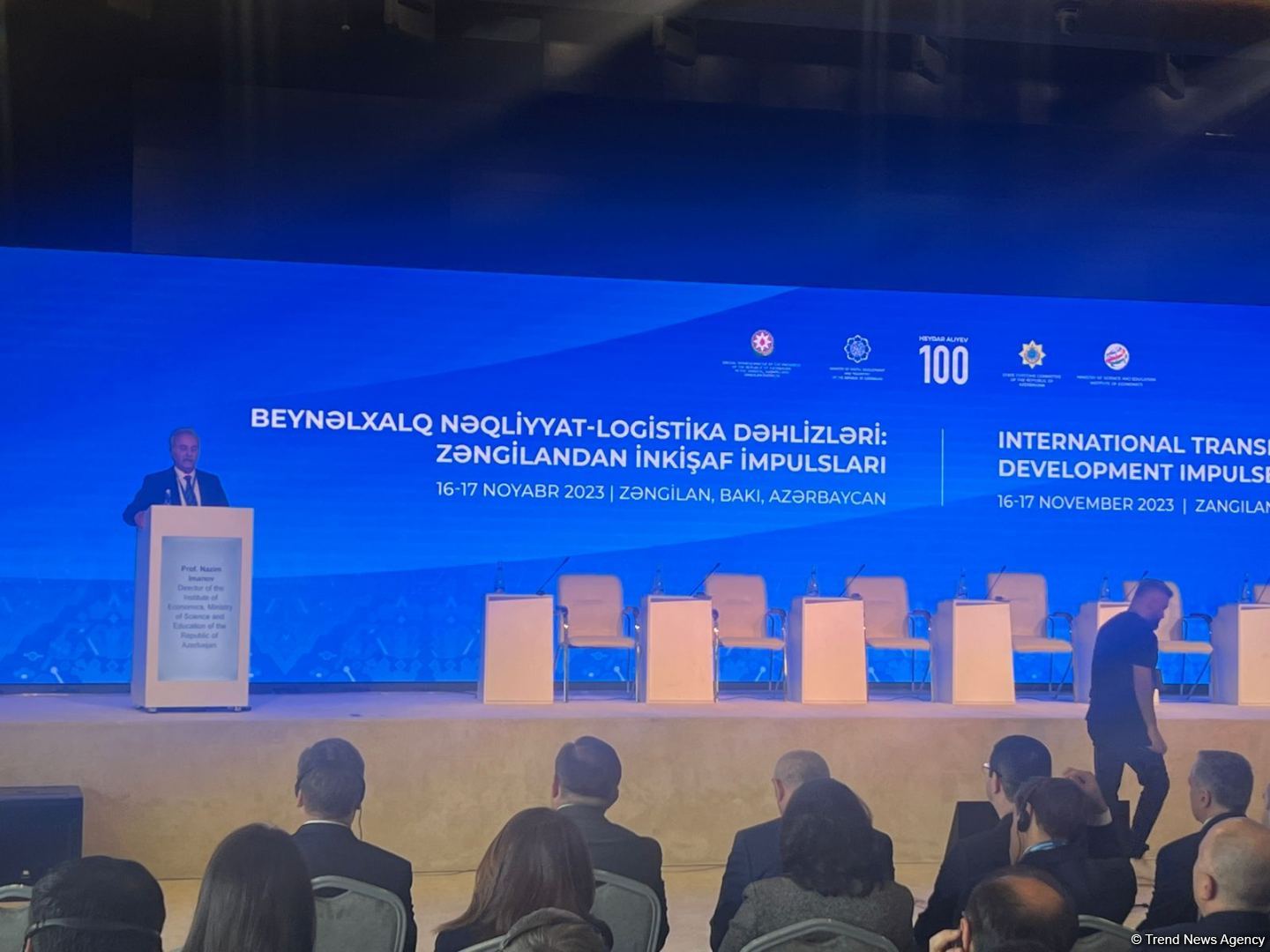 "Beynəlxalq nəqliyyat-logistika dəhlizi: Zəngilandan inkişaf impulsları" mövzusunda konfrans keçirilir (FOTO)