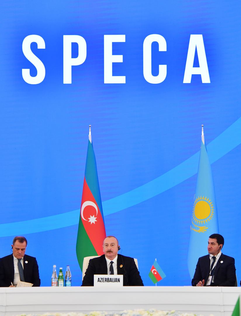 Prezident İlham Əliyev Bakıda keçirilən SPECA-nın Zirvə görüşündə iştirak edib (VİDEO) (FOTO) (YENİLƏNİB)