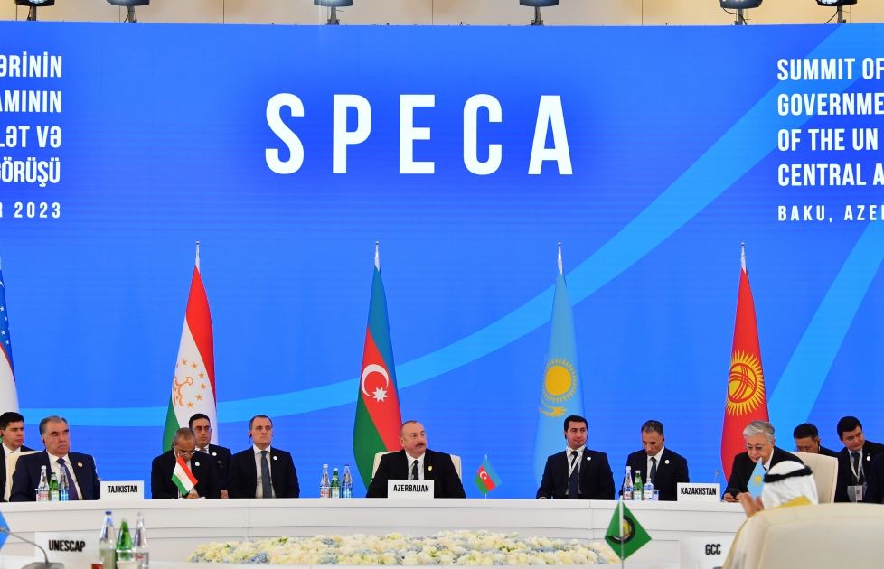 Prezident İlham Əliyev Bakıda keçirilən SPECA-nın Zirvə görüşündə iştirak edib (VİDEO) (FOTO) (YENİLƏNİB)