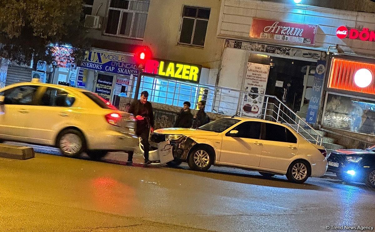 Bakıda yol nəqliyyat hadisəsi baş verib (FOTO)