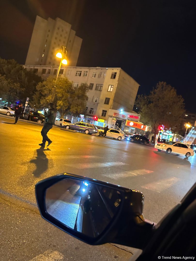 Bakıda yol nəqliyyat hadisəsi baş verib (FOTO)