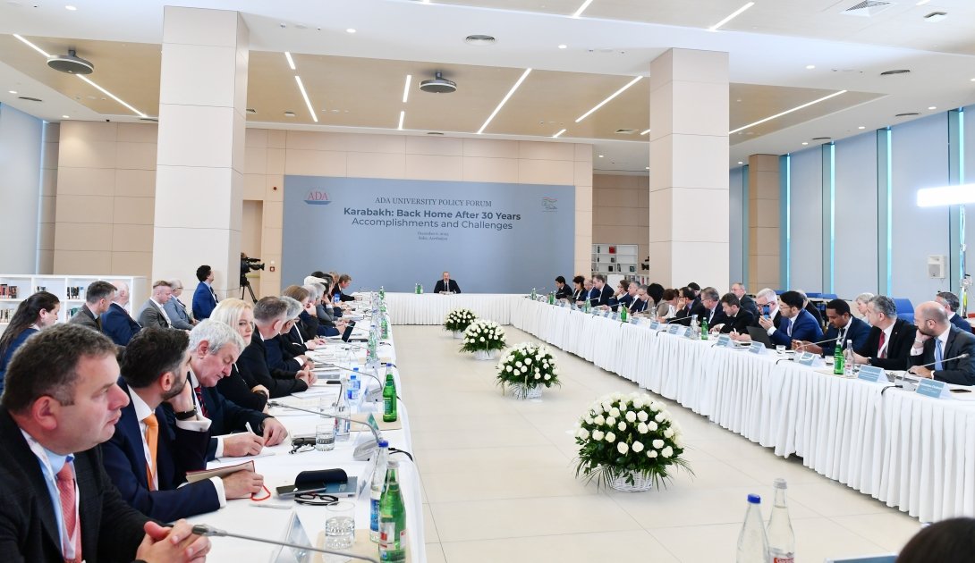 Prezident İlham Əliyev “Qarabağ: 30 ildən sonra evə dönüş. Nailiyyətlər və çətinliklər” Forumunda iştirak edib (FOTO/VİDEO) (YENİLƏNİB-2)